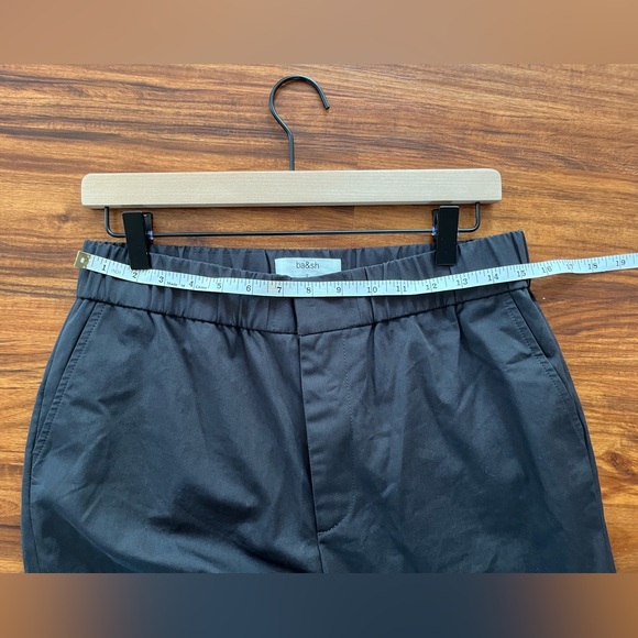 BA&SH Valmy cropped cotton tapered pants black charcoal medium US6 - Picture 9 of 10